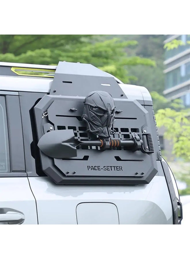 Jetour T2 Traveller 2023-2026 Rear Side Mask with Engineer Shovel Kit, Exterior Modification Accessory, Off-Road Style Car Body Decoration - Image 1